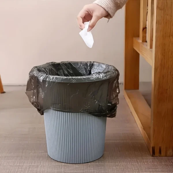 Small Black Trash Bags – 100 Count for Household Use