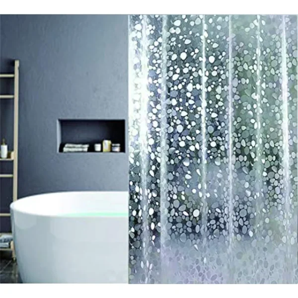 3D Pebble Pattern Shower Curtain Liner – Waterproof Bathroom Liner